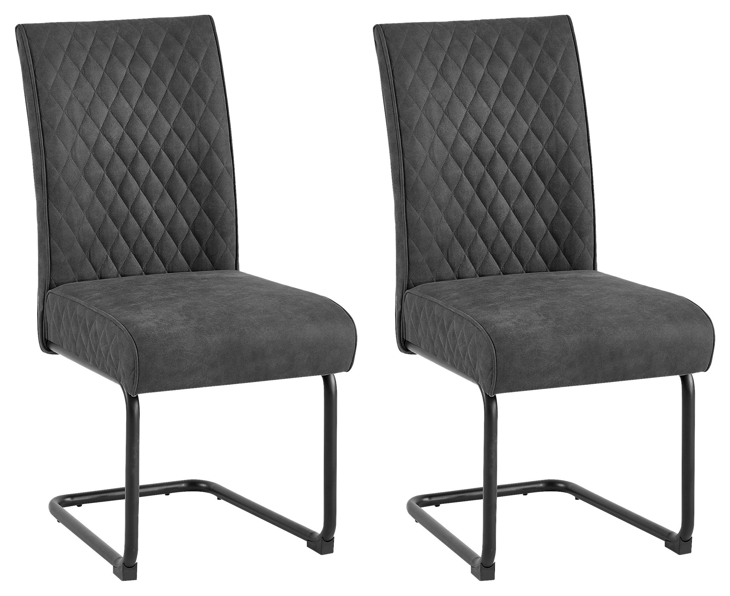 Wohnli Möbelsuche - Schwingstuhl-Set Maria-XXL 2er-Set Anthrazit