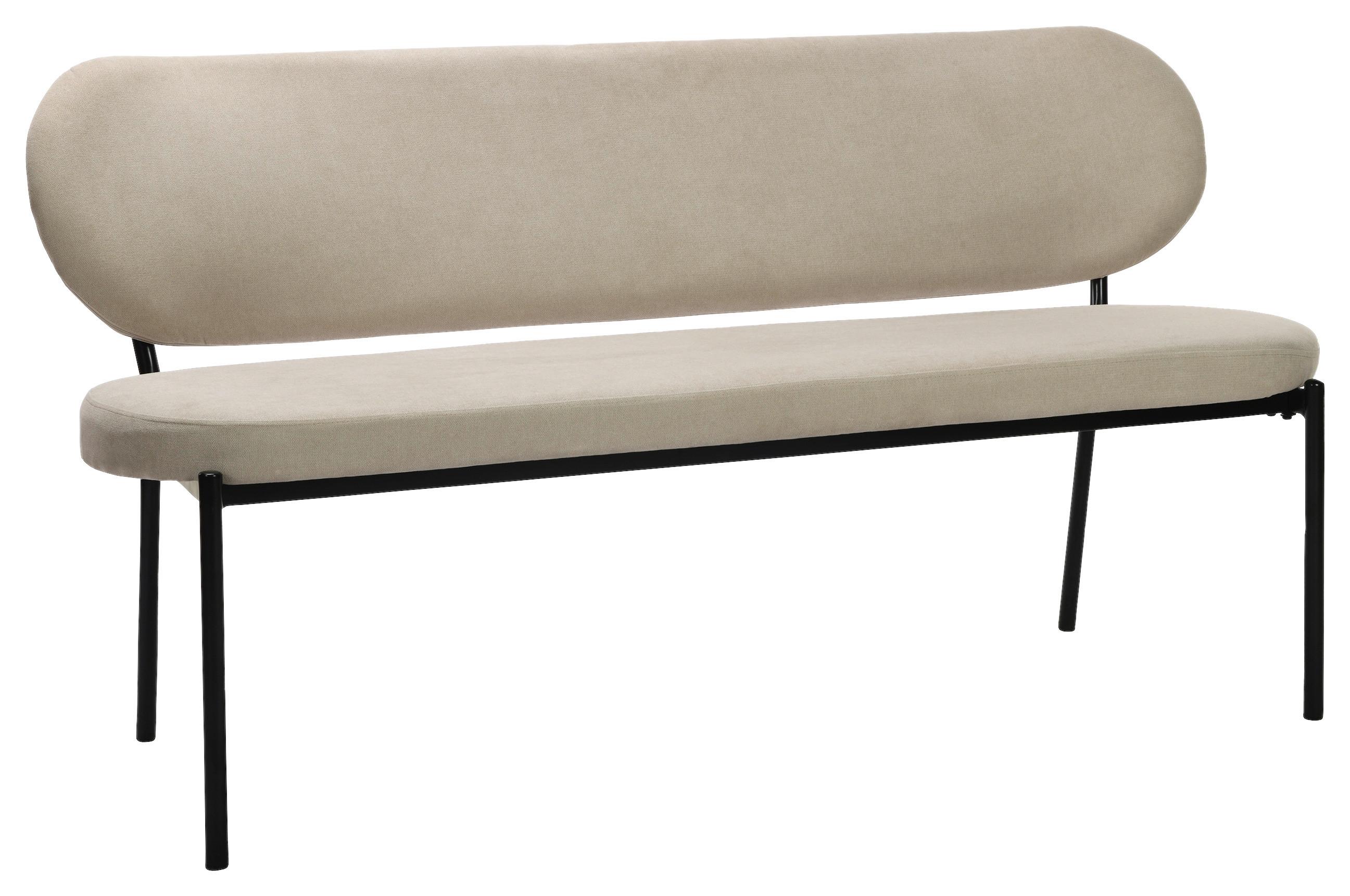 Wohnli Möbelsuche - Sitzbank Jersey Taupe/Schwarz