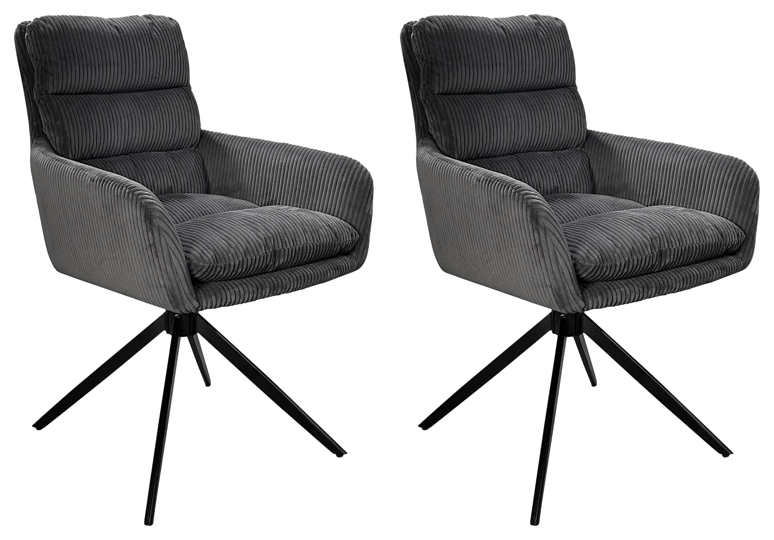 wohnli-moebel-suche-002047017701 Wohnli Möbelsuche - Armlehnstuhl-Set Pura 2er-Set Dunkelgrau