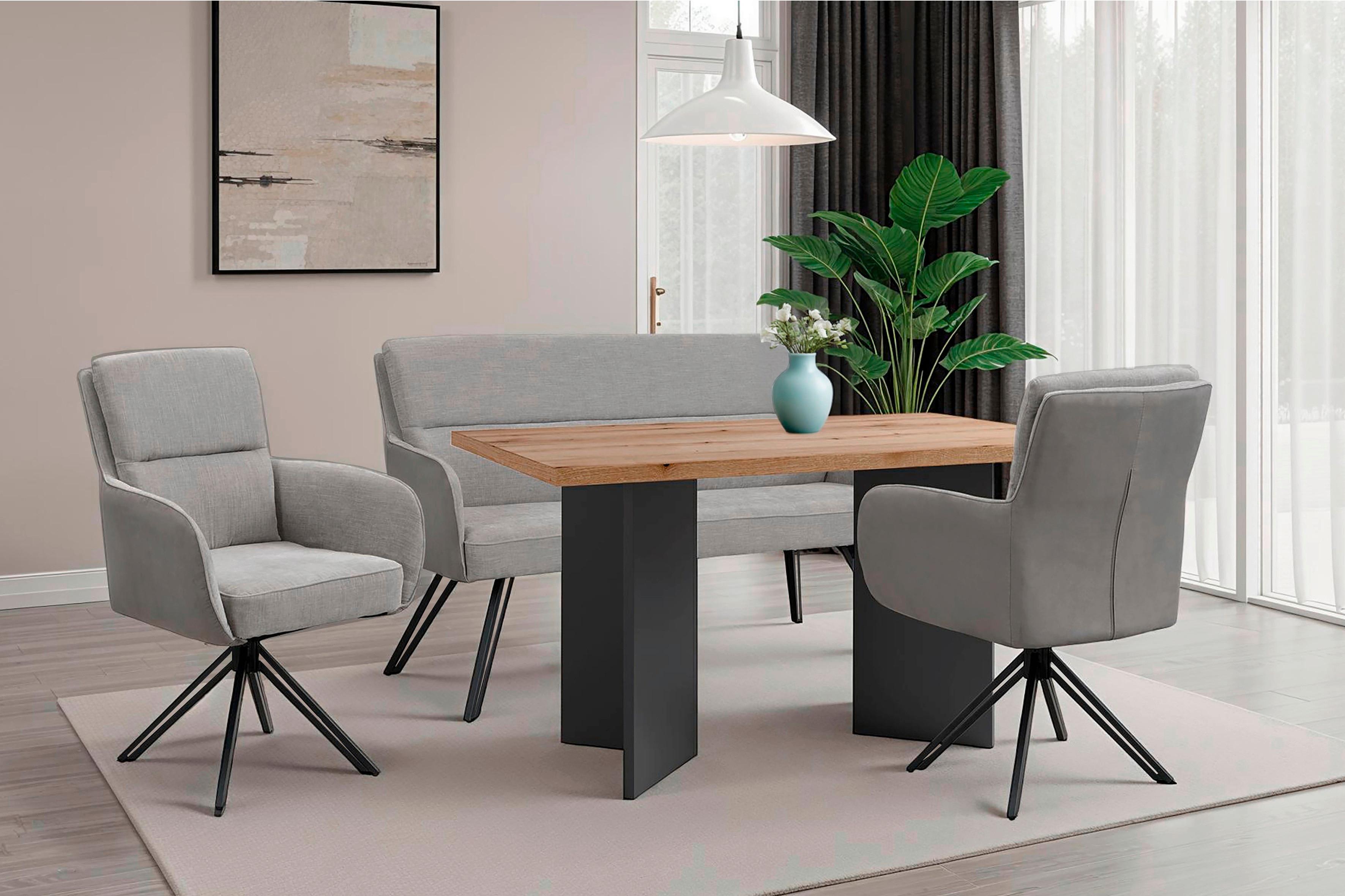 SITZBANK TINO Metall, Textil MID.YOU Möbel > Bänke > Sitzbänke Schwarz