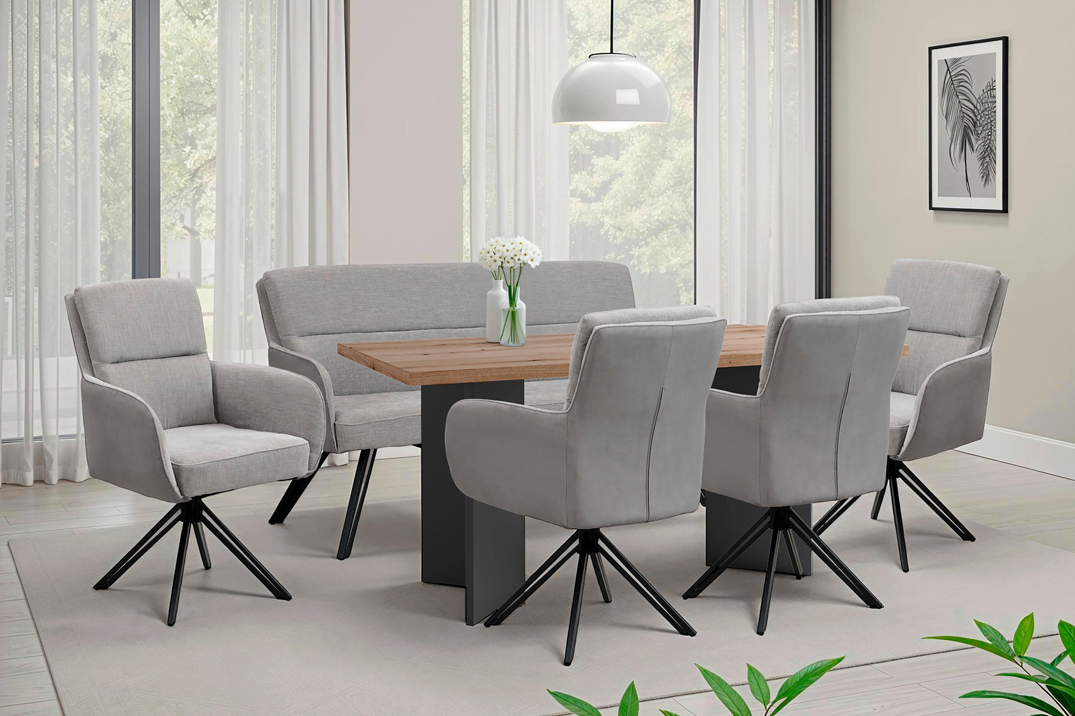 SITZBANK TINO Metall, Textil MID.YOU Möbel > Bänke > Sitzbänke Schwarz