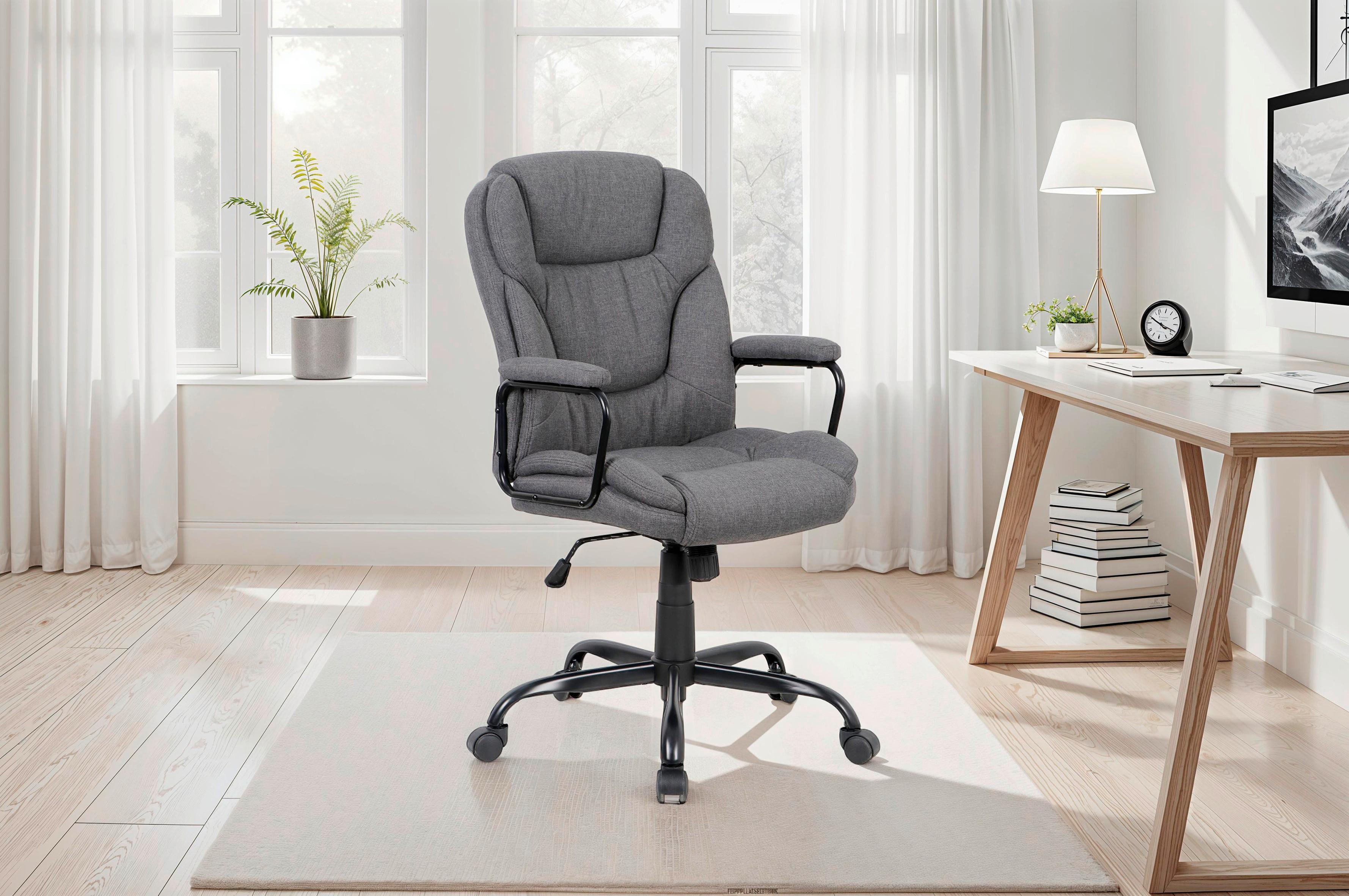 CHEFSESSEL STING Metall, Textil MID.YOU Möbel > Stühle > Bürostühle > Bürostühle ergonomisch Grau