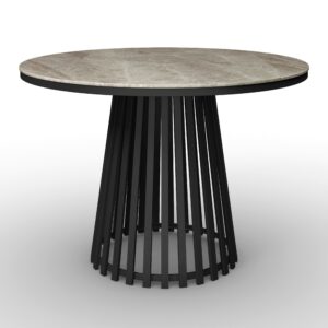 wohnli-moebel-suche-002056003502 Wohnli Möbelsuche - Esstisch Pela Grau/Schwarz MDF rund L/B/H ca. 110/110/75 cm