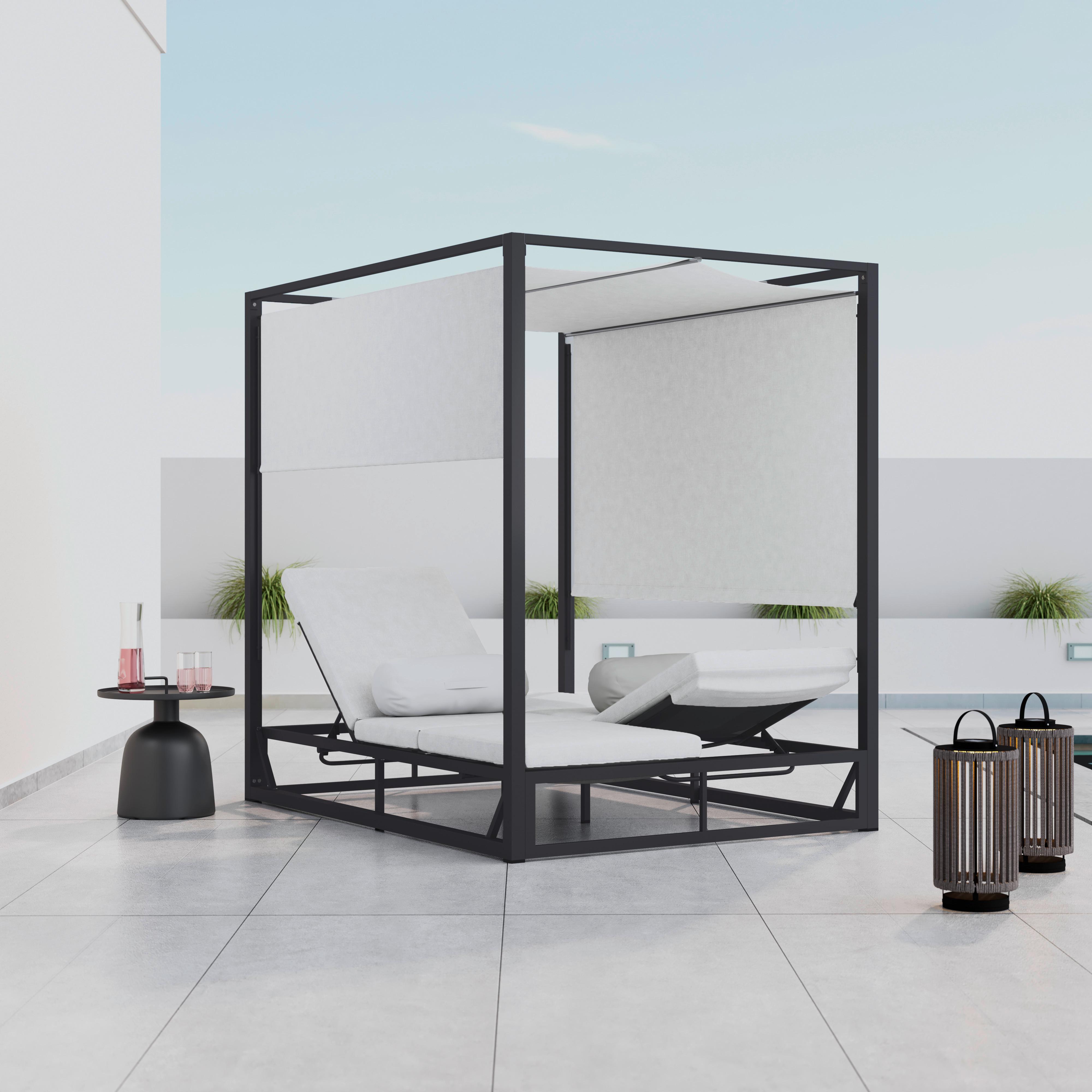 Wohnli Möbelsuche - Sonnenliege Aviva Weiß Outdoorstoff/Metall