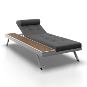 wohnli-moebel-suche-002069003306-1 Gartenliege Avolina Dunkelgrau Outdoorstoff/Metall Metall, Kunststoff, Textil Bessagi Garden Garten & Outdoor > Gartenmöbel > Gartenliegen Weiß