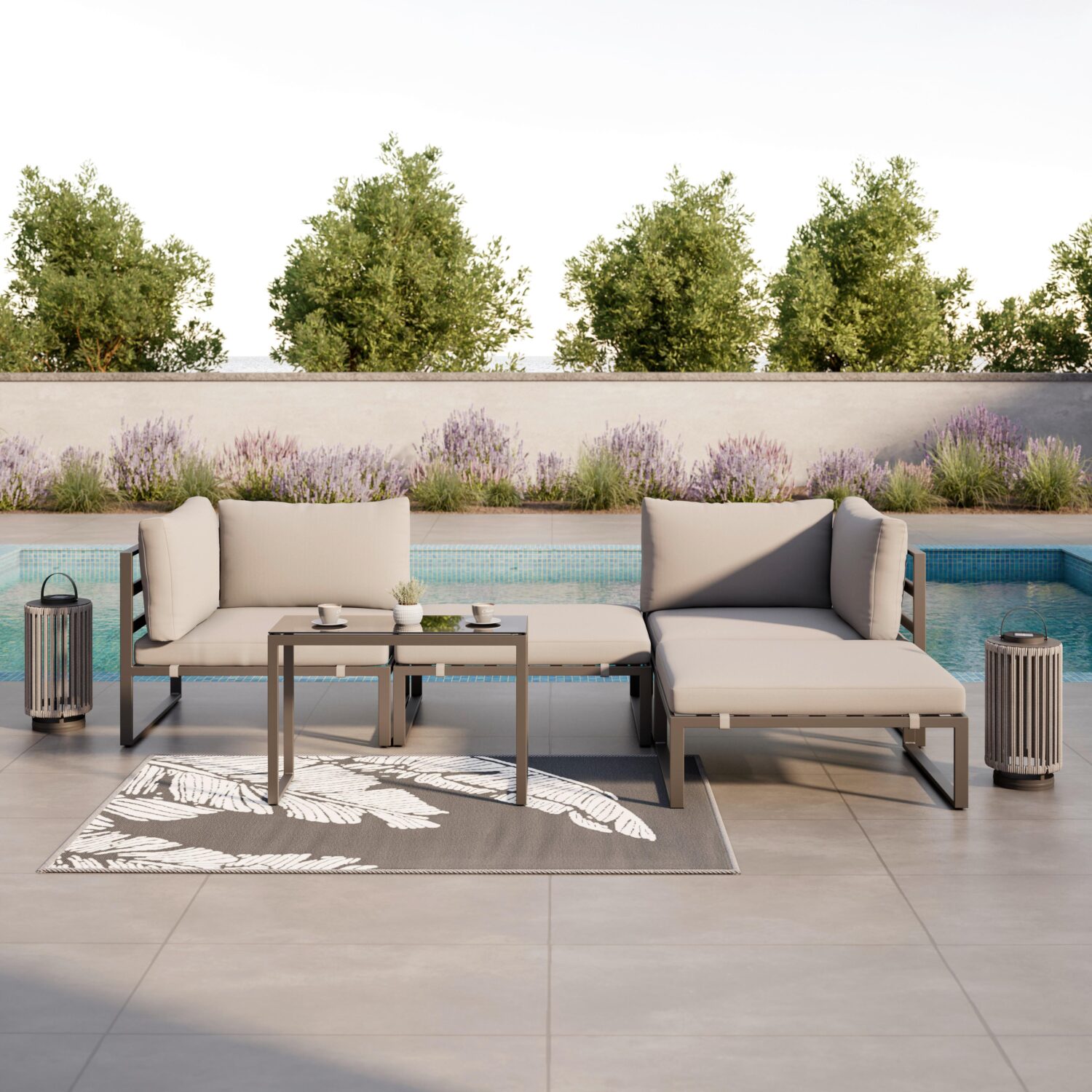 wohnli-moebel-suche-002069005201 Wohnli Möbelsuche - Loungegarnitur Valentina Grau Metall/Outdoorstoff +Abdeckung