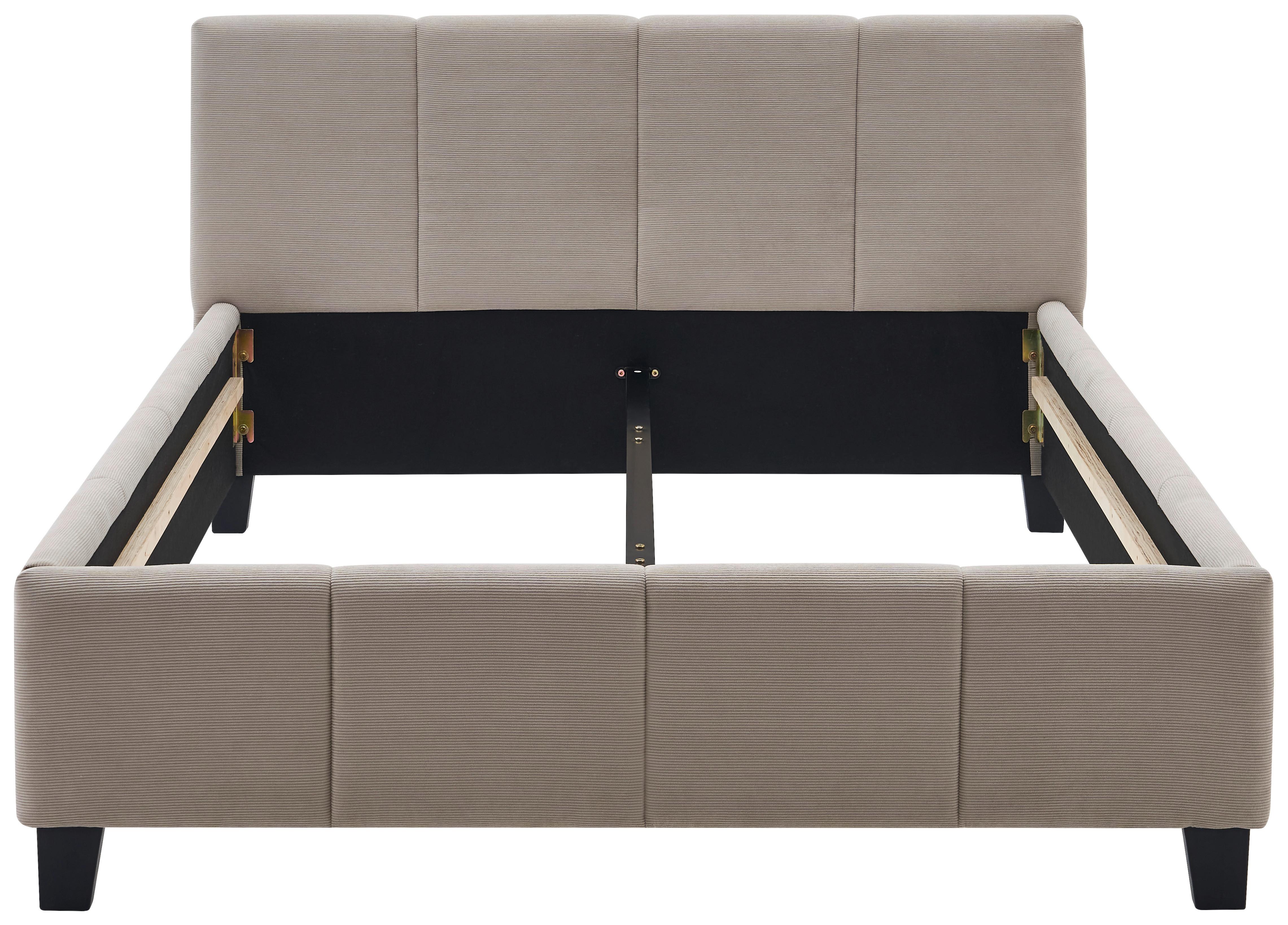 Polsterbett Crazy Beige ca. 140x200cm Holz, Metall, Textil Based Möbel > Betten > Polsterbetten Beige