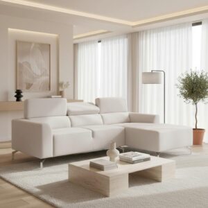 wohnli-moebel-suche-002097004602-1 Wohnlandschaft Filou Hellgrau Samt Holz, Textil Bessagi Home Möbel > Sofas & Couches > Wohnlandschaften > Ecksofas Grau