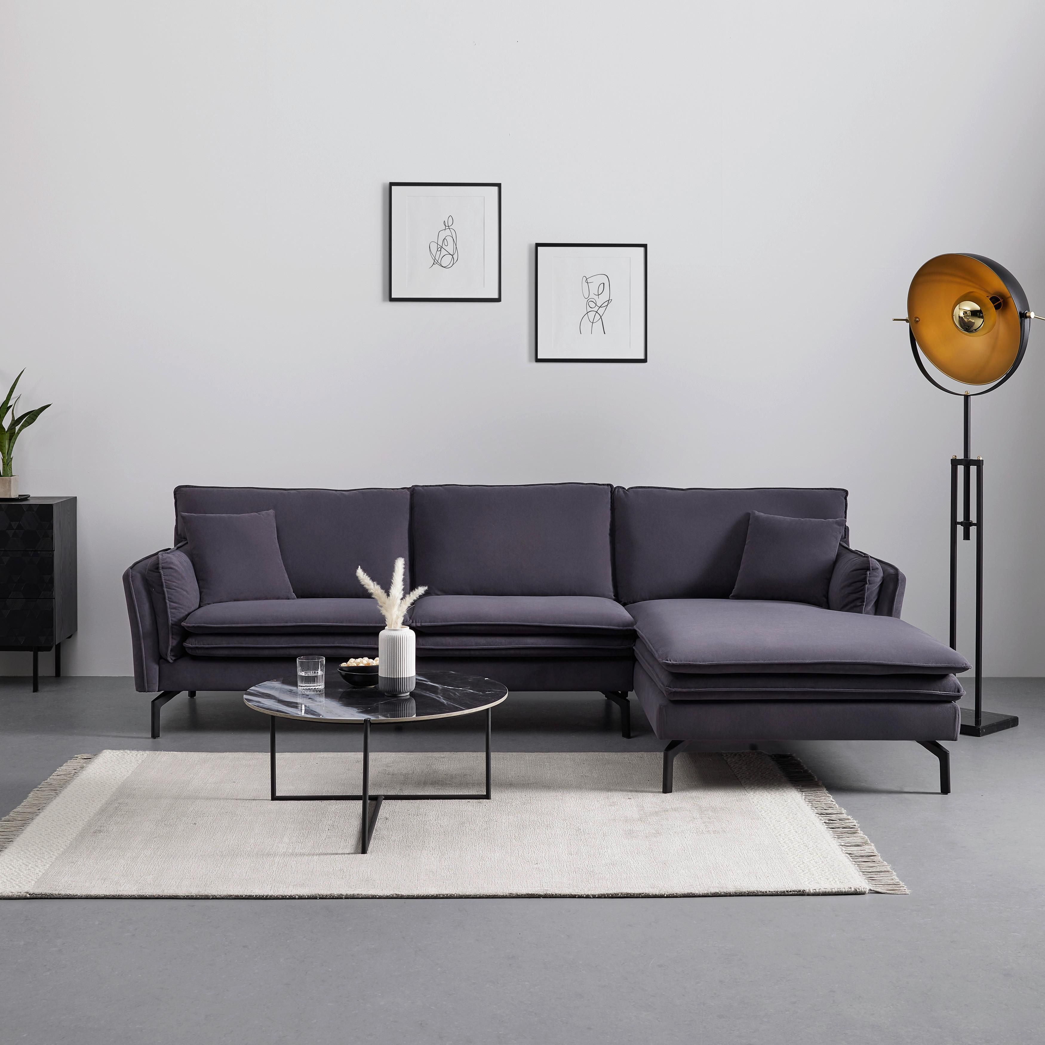 wohnli-moebel-suche-002097004902 Wohnli Möbelsuche - Wohnlandschaft Lani in Grau Samt