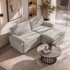 wohnli-moebel-suche-002097006002-1 Wohnlandschaft Alessia Chenille Grau Holz, Textil Bessagi Home Möbel > Sofas & Couches > Wohnlandschaften Grau