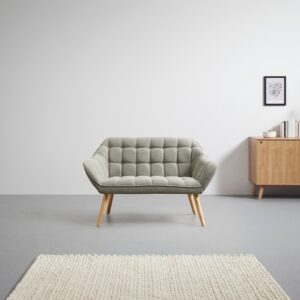 Sofa Monique Grau Velours Textil Bessagi Home Wohnzimmermöbel Grau