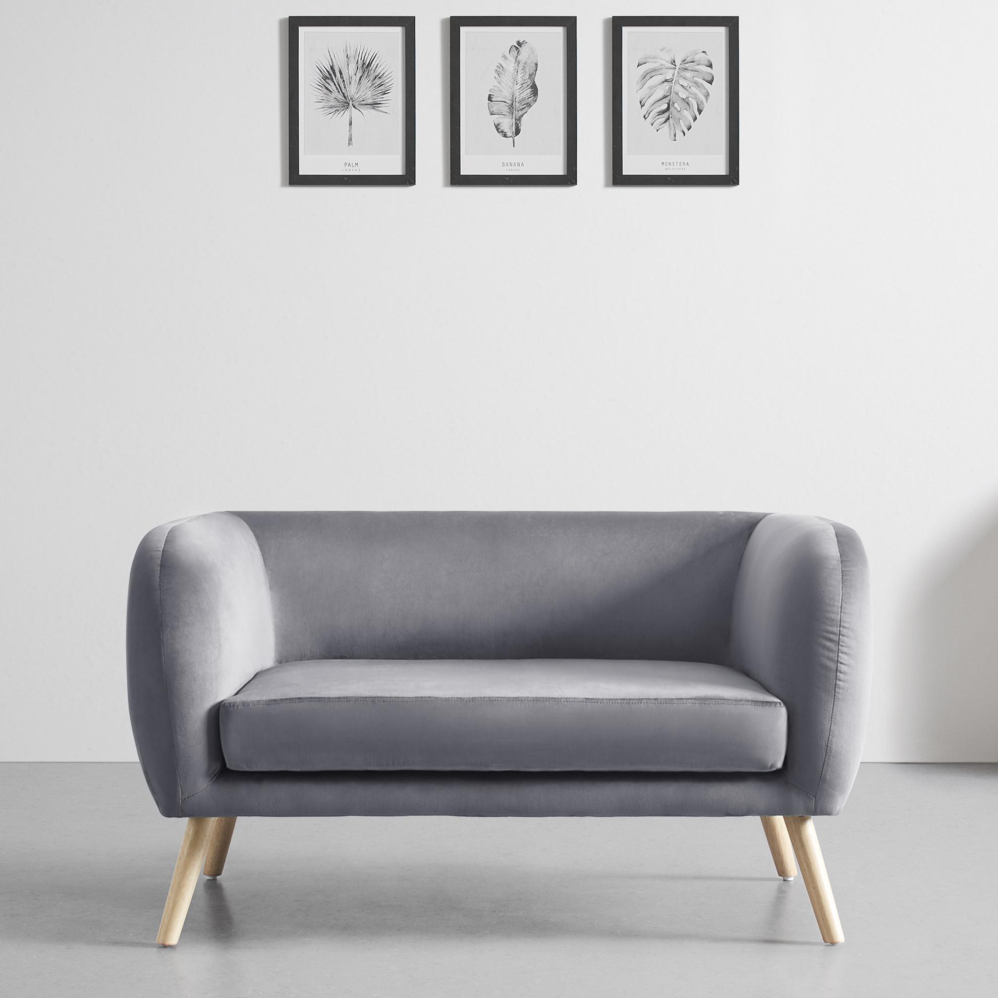 wohnli-moebel-suche-002099001503 Wohnli Möbelsuche - Sofa Bruno grau Samtbezug B: ca. 124 cm