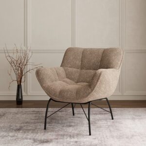 Wohnli Möbelsuche - Sessel Robin Bouclé Braun