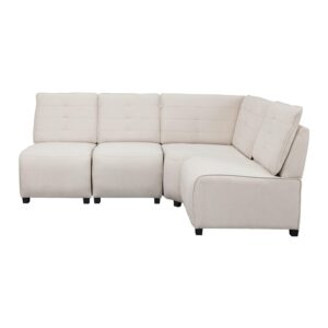 Wohnli Möbelsuche - Wohnlandschaft Victoire Creme Webstoff