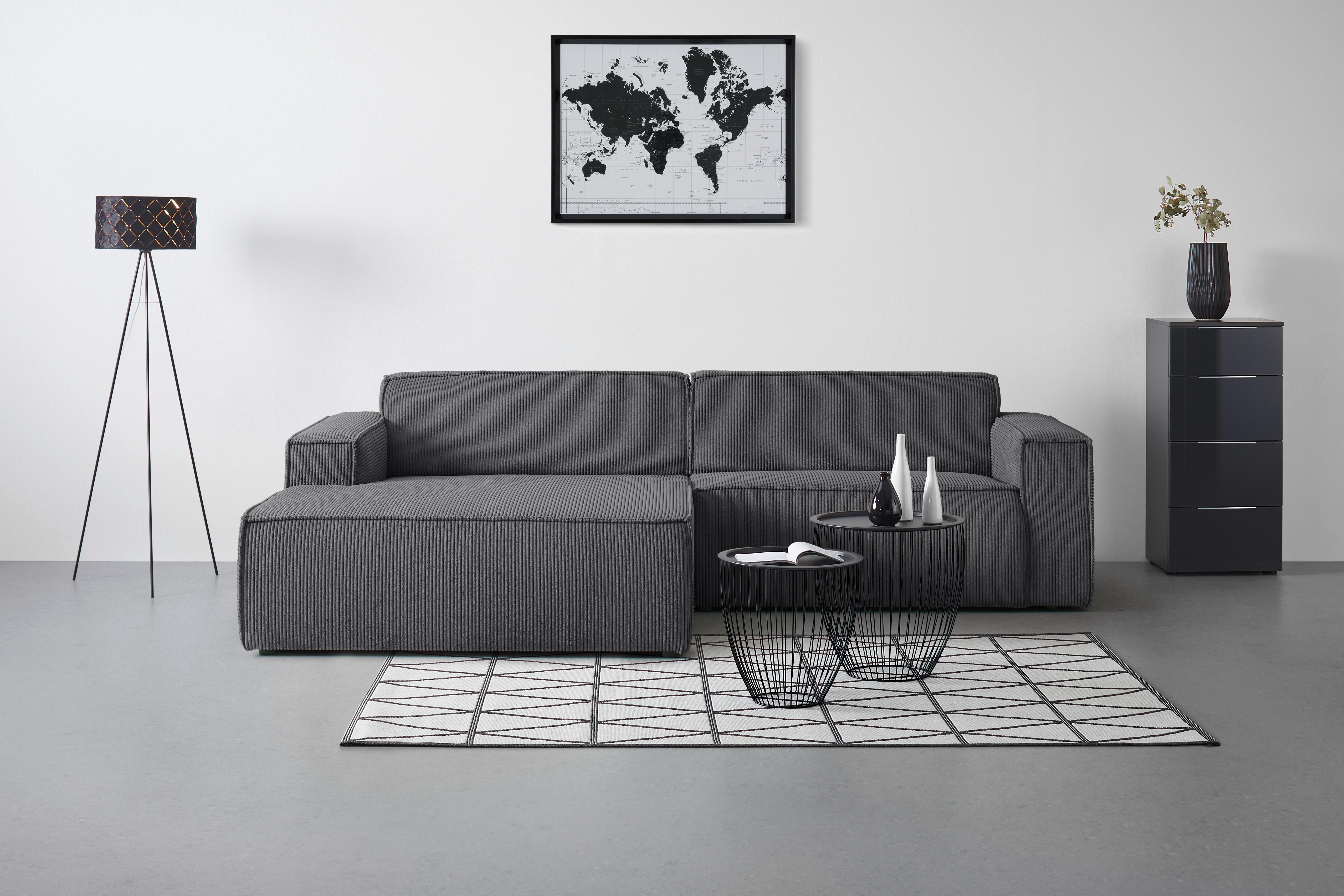 Wohnlandschaft Loft in Anthrazit Textil Mömax Möbel > Sofas & Couches > Wohnlandschaften Anthrazit