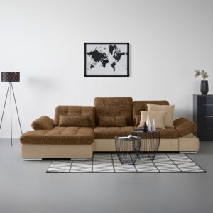 wohnli-moebel-suche-002139003189-1 Wohnlandschaft Sanfino Taupe/Cognac Holz, Textil Premium Living Möbel > Sofas & Couches > Wohnlandschaften Taupe