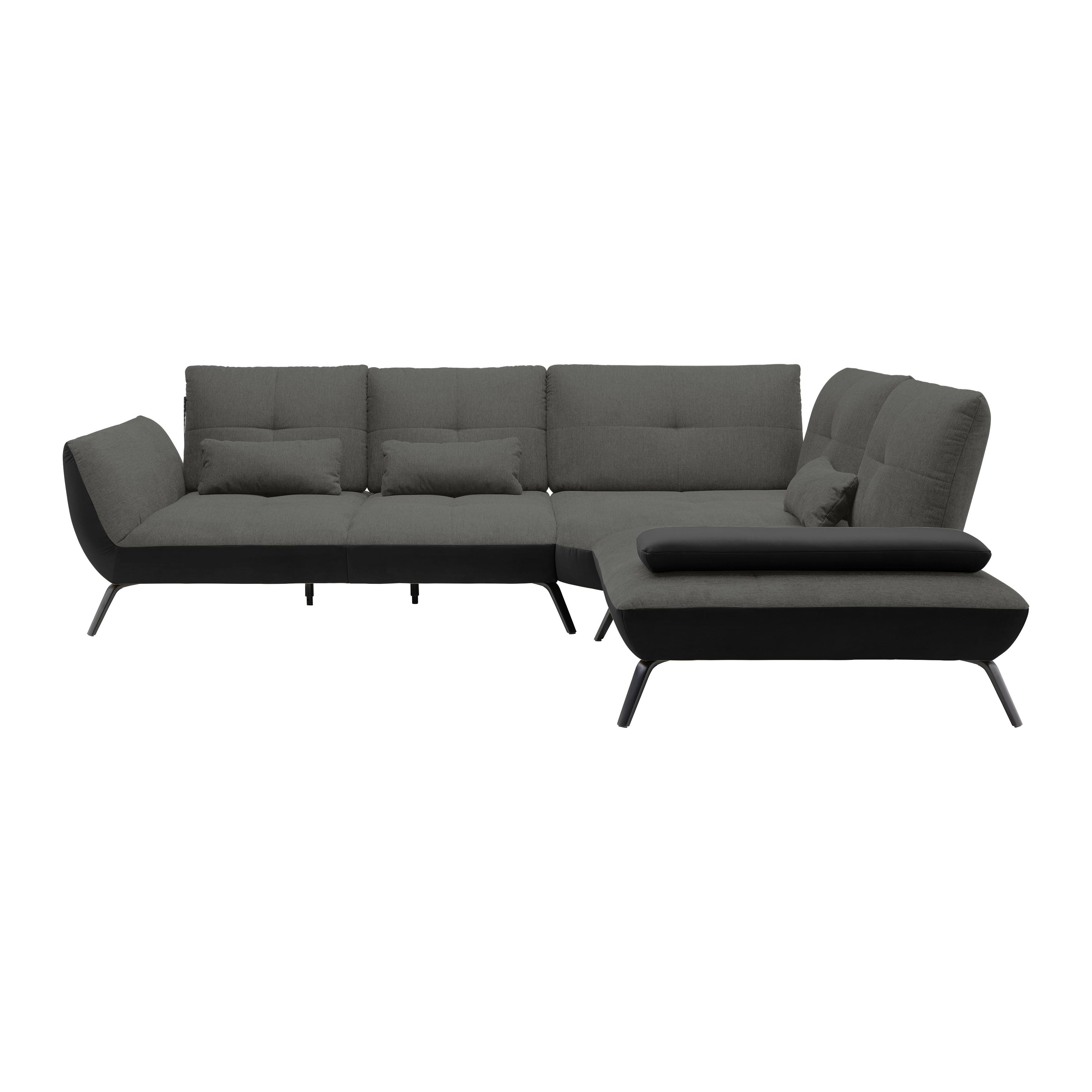 Wohnli Möbelsuche - Wohnlandschaft Trendy Anthrazit/Schwarz