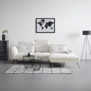 Wohnlandschaft Seattle in Weiß Textil, Holzwerkstoff Premium Living Möbel > Sofas & Couches > Wohnlandschaften > Wohnlandschaften U-Form Weiß