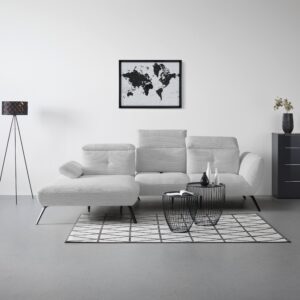 wohnli-moebel-suche-002139016717-1 Wohnlandschaft Seattle Hellgrau Textil, Holzwerkstoff Premium Living Möbel > Sofas & Couches > Wohnlandschaften > Wohnlandschaften U-Form Grau