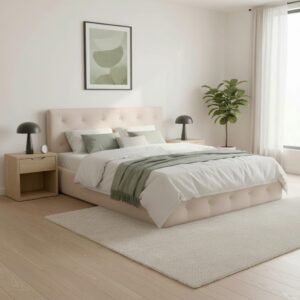 wohnli-moebel-suche-002216000302 Wohnli Möbelsuche - Polsterbett Julie Beige ca. 180x200 cm Stauraum