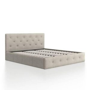 Polsterbett Julie ca. 180x200 cm Beige Holz, Metall, Textil Bessagi Home Möbel > Betten > Doppelbetten Beige