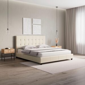 wohnli-moebel-suche-002216000505 Wohnli Möbelsuche - Polsterbett Frederico Creme ca. 180x200 cm