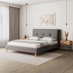 Wohnli Möbelsuche - Polsterbett Camilla ca. 180x200 cm Grau