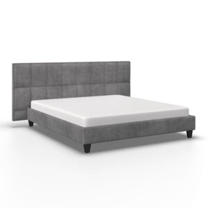 Polsterbett Valeria ca. 180x200 cm Grau Holzwerkstoff Bessagi Home Möbel > Betten > Polsterbetten Grau
