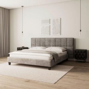 Wohnli Möbelsuche - Polsterbett Valeria ca. 180x200 cm Grau