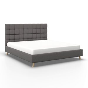 Polsterbett Cesaro ca. 180x200 cm Grau Holz, Metall, Textil Bessagi Home Möbel > Betten > Doppelbetten Grau