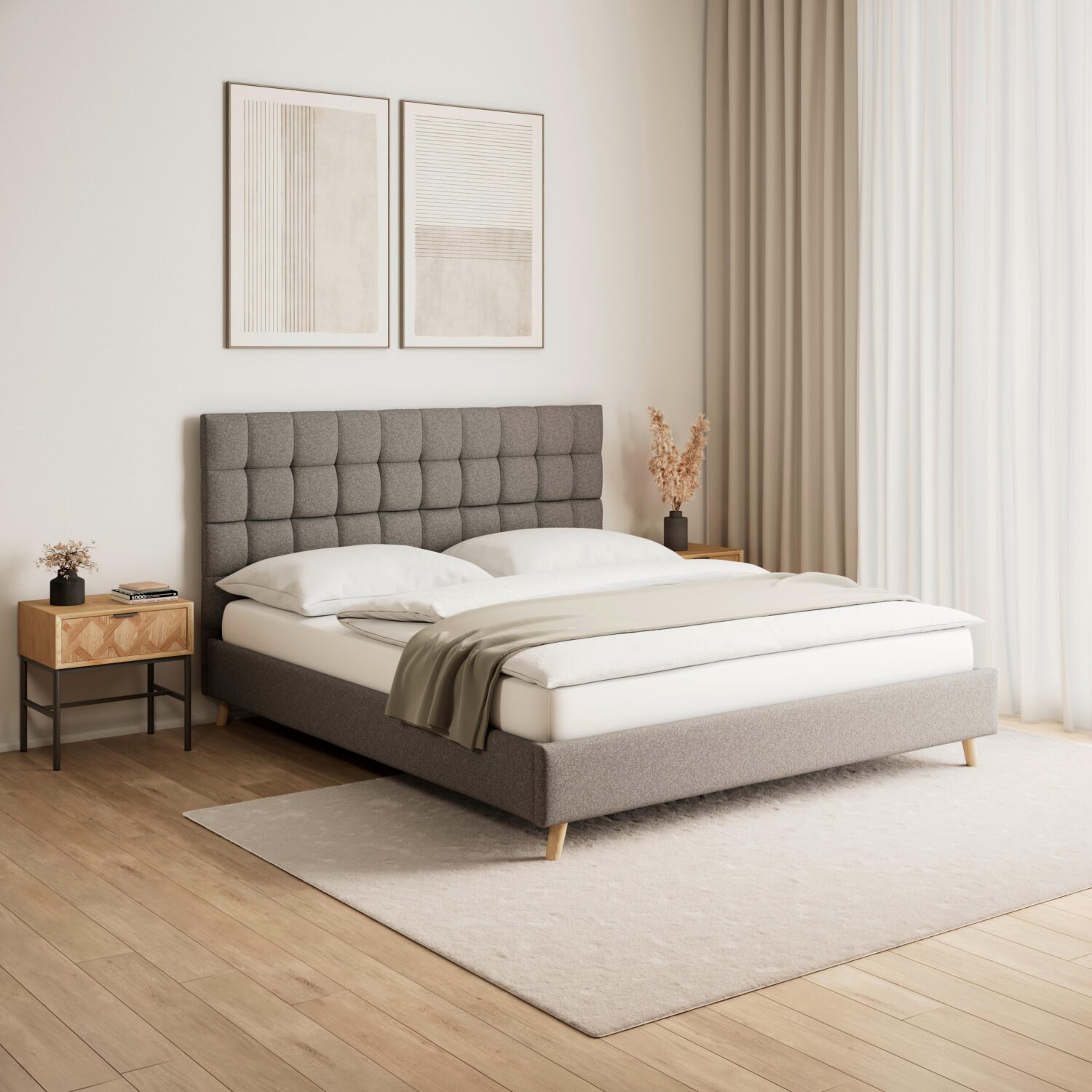 Wohnli Möbelsuche - Polsterbett Cesaro ca. 180x200 cm Grau