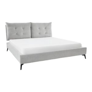 wohnli-moebel-suche-002216002001-1 Polsterbett Dreamy Hellgrau ca. 180x200 cm Holz, Metall, Textil Bessagi Home Möbel > Betten > Doppelbetten Grau