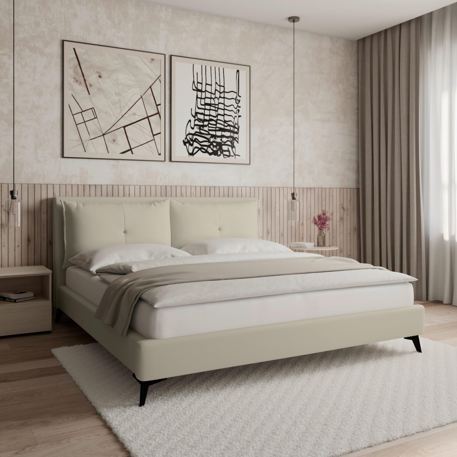 Wohnli Möbelsuche - Polsterbett Sleepy ca. 180x200 cm Beige