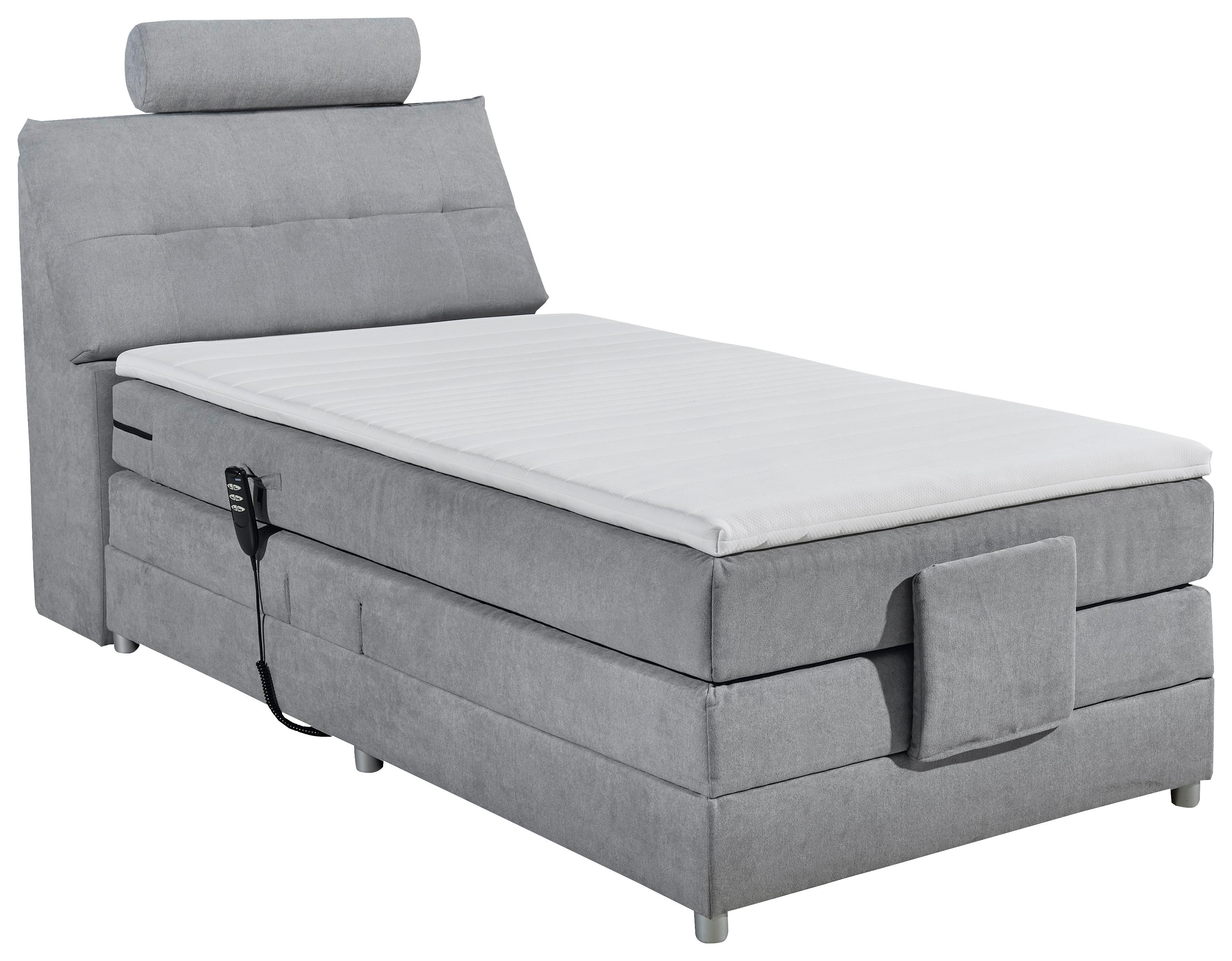 Wohnli Möbelsuche - Boxspringbett Palermo elektrisch 120x200cm Hellgrau