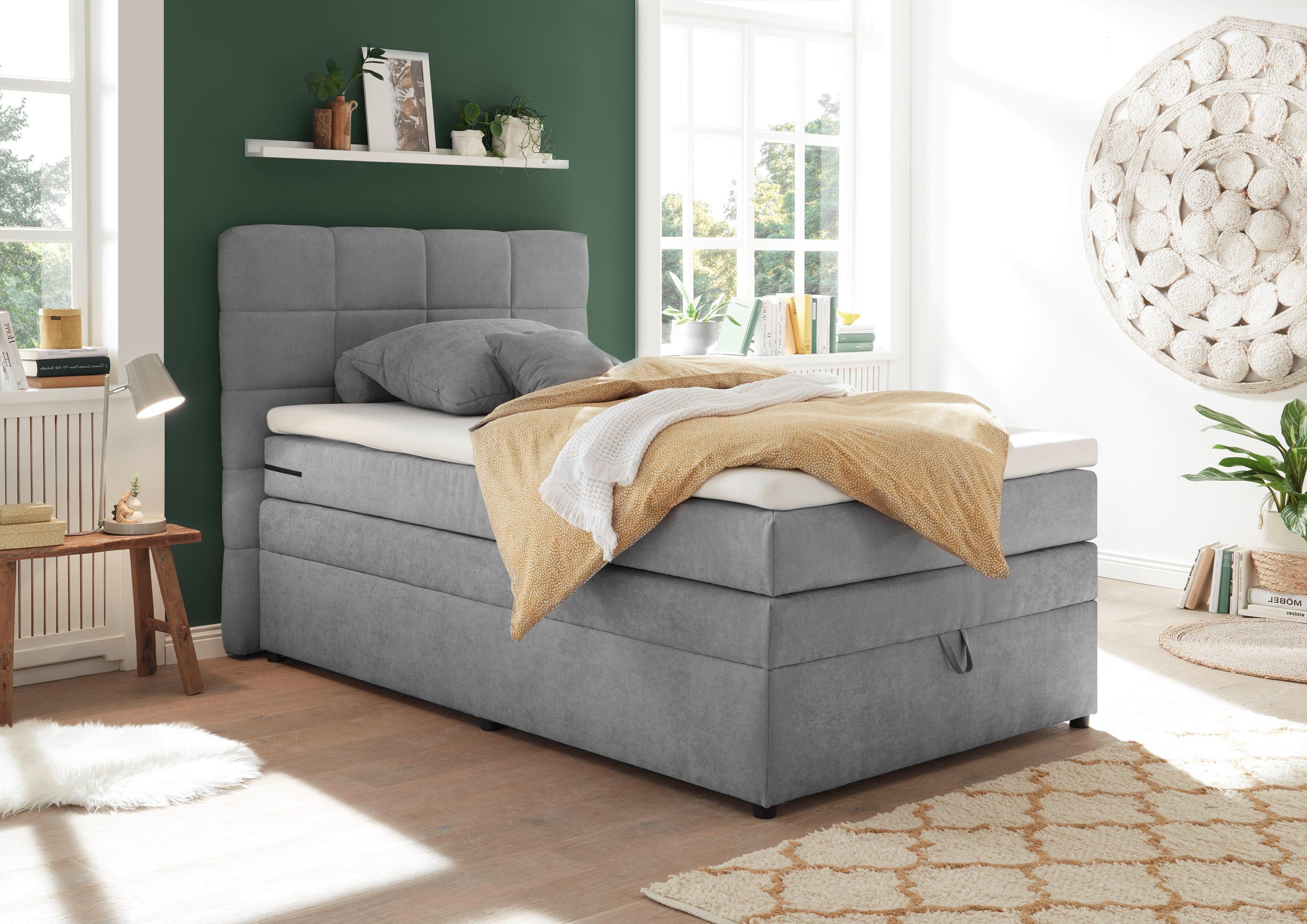 wohnli-moebel-suche-002220032502 Wohnli Möbelsuche - Boxspringbett Tacoma 3 inkl. Topper ca. 120x200 cm Hellgrau