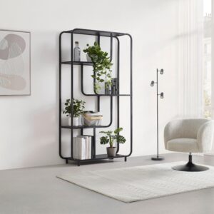 Regal Bend Schwarz Holzwerkstoff Mömax Wohnzimmermöbel Schwarz