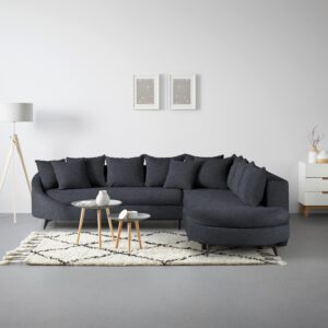 Ecksofa Axel Dunkelgrau Textil Mömax Möbel > Sofas & Couches > Wohnlandschaften > Ecksofas > XXL Ecksofas Grau