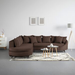 Ecksofa Axel Braun Textil Mömax Möbel > Sofas & Couches > Wohnlandschaften > Ecksofas > XXL Ecksofas Braun