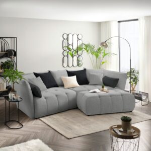 Boxspringsofa Sofi Hellgrau Textil Premium Living Möbel > Sofas & Couches > Sofas Grau