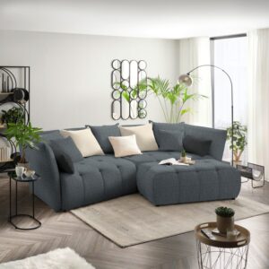 Boxspringsofa Sofi Grau Textil Premium Living Wohnzimmermöbel Grau