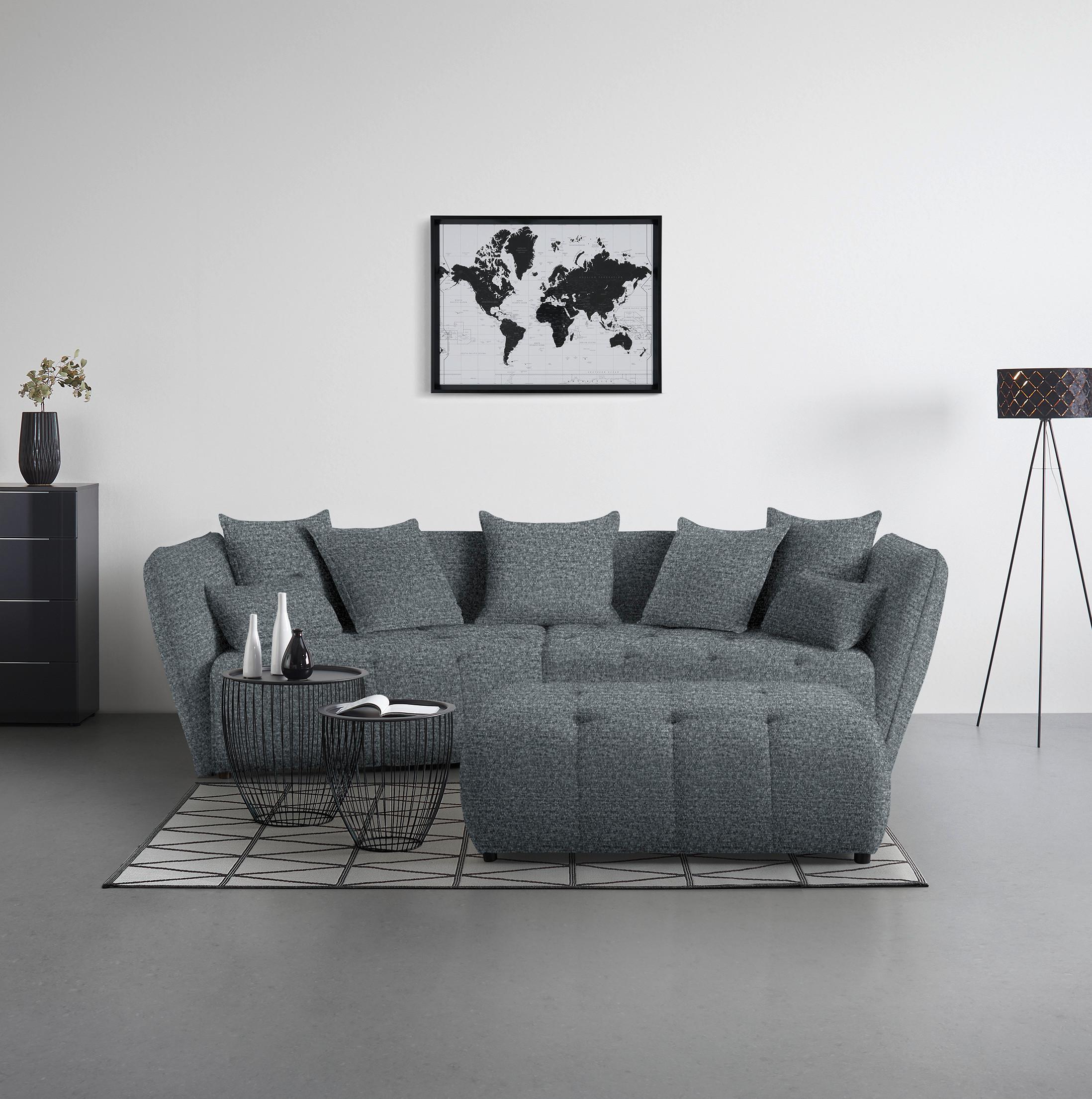Hocker Sofi Grau Textil Premium Living Möbel > Sessel > Hocker Grau