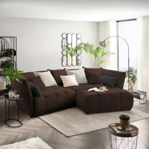 Boxspringsofa Sofi Braun Textil Premium Living Wohnzimmermöbel Braun