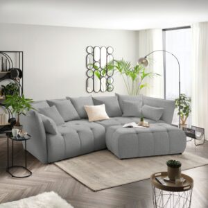 Boxspringsofa Sofi Hellgrau Textil Premium Living Möbel > Sofas & Couches > Sofas Grau