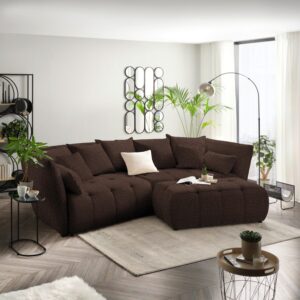 Boxspringsofa Sofi Braun Textil Premium Living Wohnzimmermöbel Braun