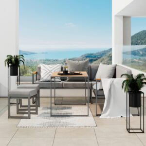 Wohnli Möbelsuche - Loungegarnitur-Set Mila aus Akazie massiv