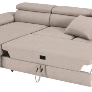 Wohnlandschaft in Beige Textil Mömax Möbel > Sofas & Couches > Wohnlandschaften > Ecksofas > Eckschlafsofas Beige