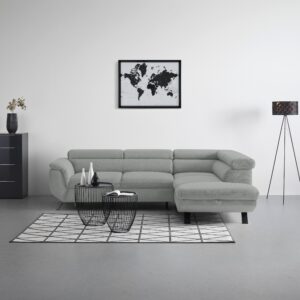 wohnli-moebel-suche-002307030917-1 Ecksofa Raven Hellgrau Textil Mömax Möbel > Sofas & Couches > Wohnlandschaften > Ecksofas > Eckschlafsofas Grau