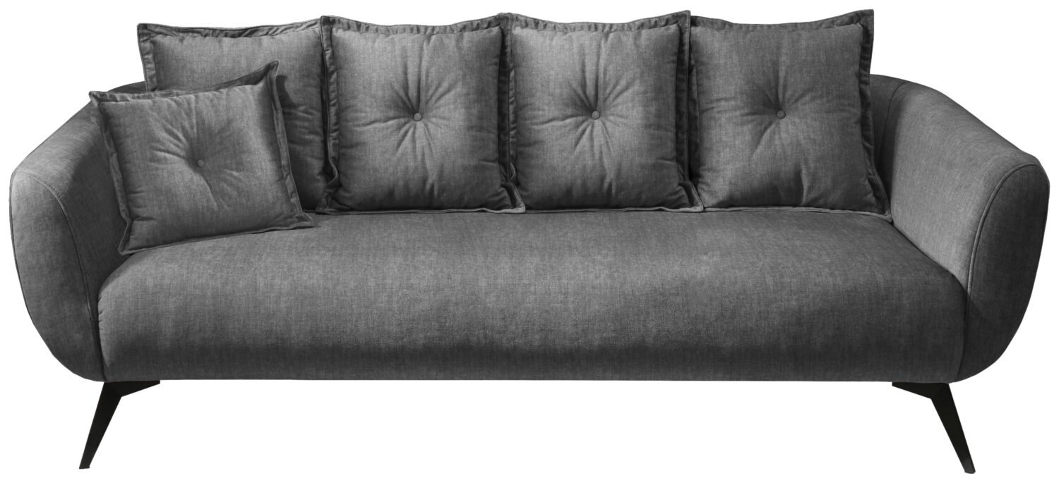 Wohnli Möbelsuche - 3-Sitzer-Sofa Baggio Grau Velours