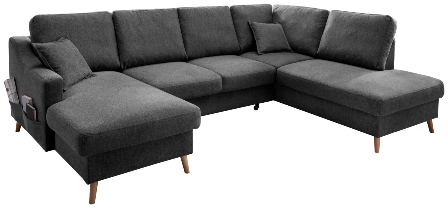 Wohnli Möbelsuche - Wohnlandschaft Valentina Anthrazit Struktur