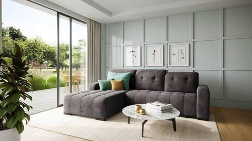 Wohnlandschaft Vicari Anthrazit Mikrofaser Textil Livetastic Möbel > Sofas & Couches > Wohnlandschaften > Ecksofas > XXL Ecksofas Anthrazit